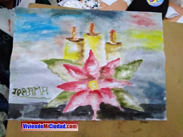 Joel Ramos en el Dia Munidal Pintor Boca y Pie